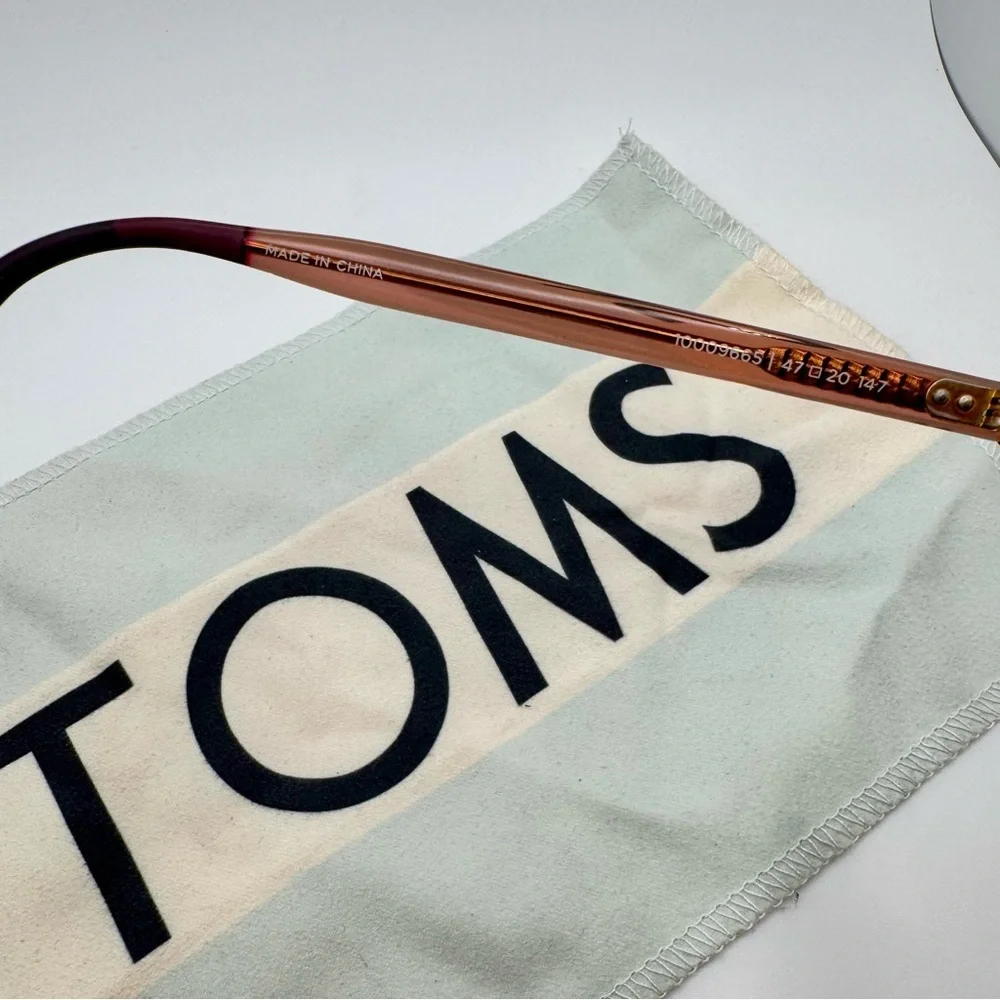TOMS Rosalyn Pink Crystal Glasses NO LENSES